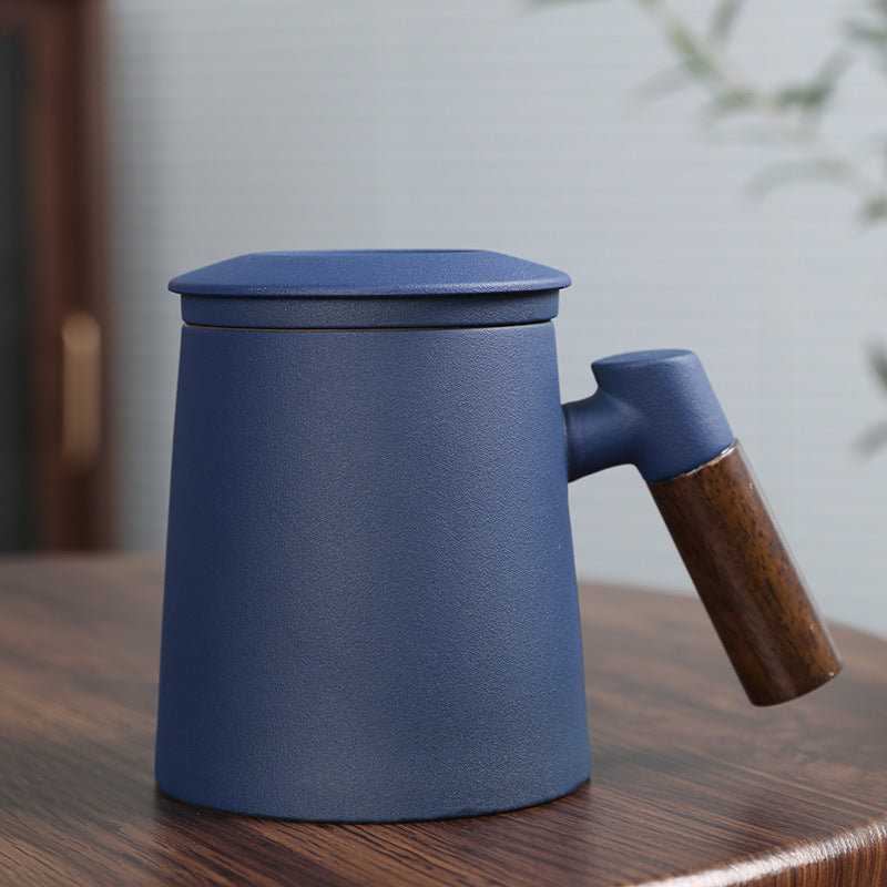 Revolutionize Your Tea Game with Our Innovative Ceramic Tea Cup - Separate Your Water and Brew with Ease! Now in 5 Colors
