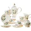 Service à thé exquis Wild Lily Trace Gold - Élevez votre heure du thé au luxe ultime