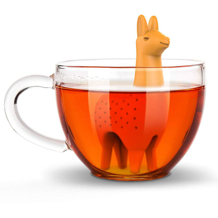 Amusez-vous à l'heure du thé avec notre infuseur à thé en caoutchouc de silicone Como Llama de qualité alimentaire.